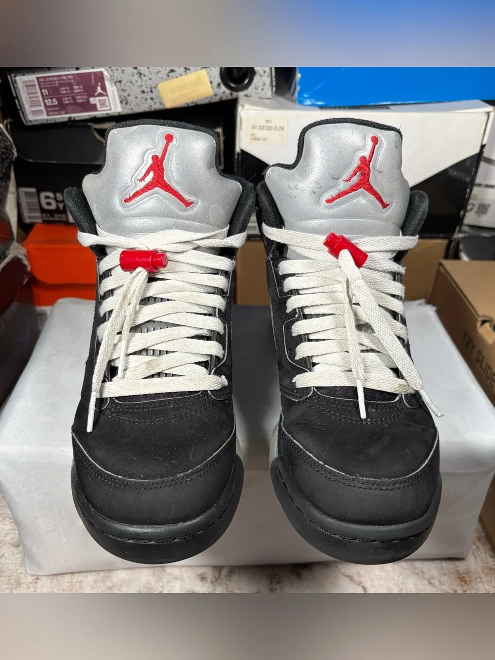 Size 6Y - Air Jordan 5 Retro OG Black Metallic Reimagined